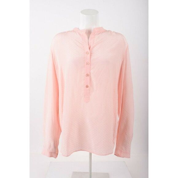 Stella McCartney Womans Eva Top Blouse Shirt Silk Pink Dot Size 46 US 12 XL NWT - Picture 1 of 6
